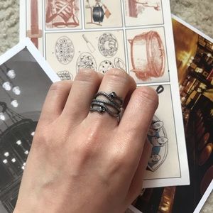 💗 Vintage Adjustable Two Snake Ring